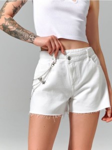 Szorty jeansowe - biały