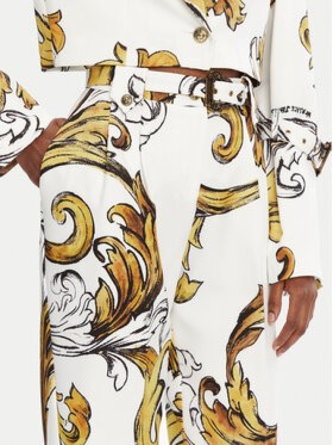 Versace Jeans Couture Spodnie materiałowe 78HAA111 Biały Straight Fit