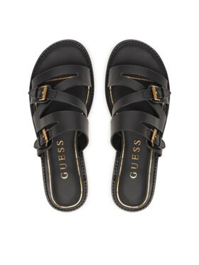 Guess Klapki FLJGRY LEA03 Czarny
