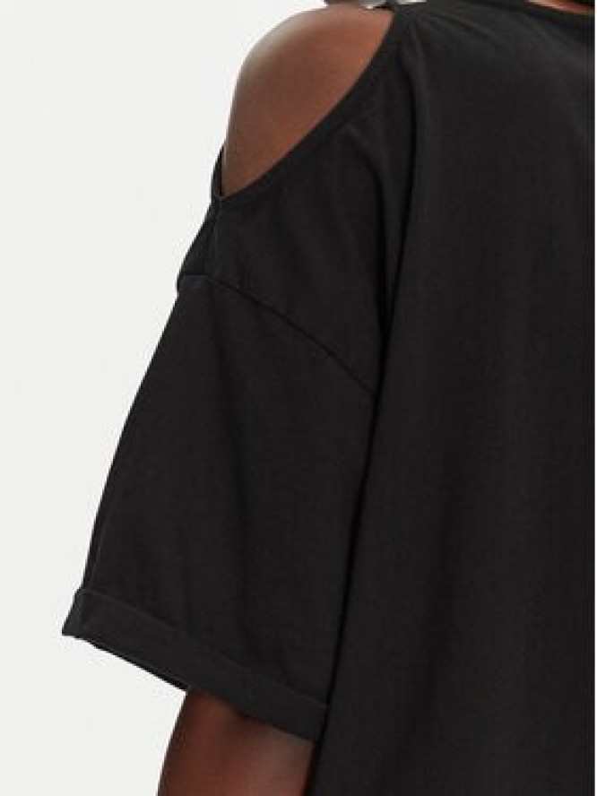 ViCOLO Bluzka UD0096 Czarny Relaxed Fit