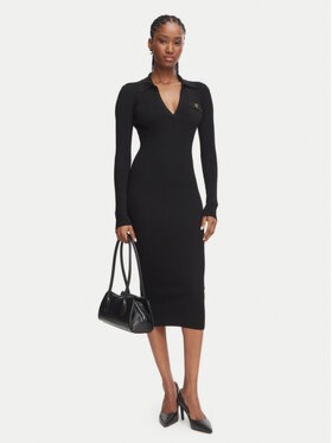 Elisabetta Franchi Sukienka dzianinowa AM-08B-66E2-V380 Czarny Slim Fit