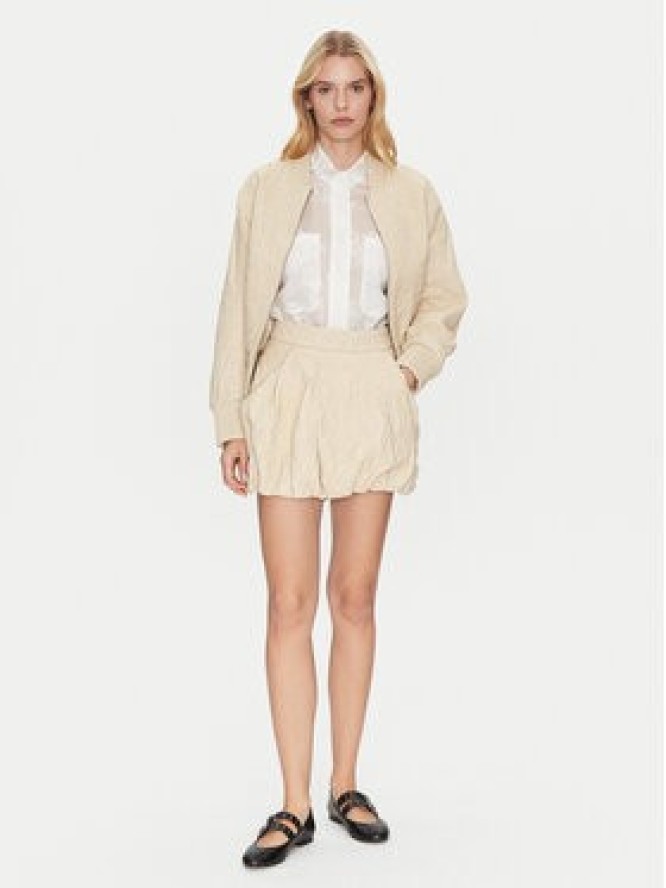 Munthe Spódnica skórzana Frauke 251121725105 Beżowy Regular Fit