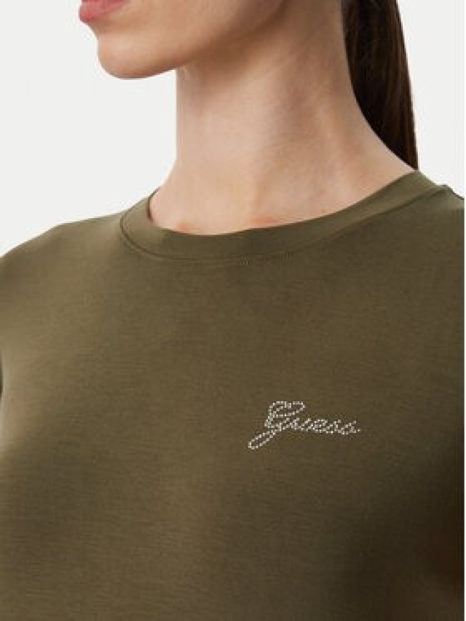 Guess T-Shirt W6YI12 K3751 Khaki Regular Fit