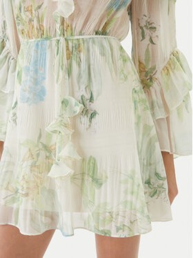 Guess Sukienka koktajlowa W6GKA5 W2400 Zielony Regular Fit