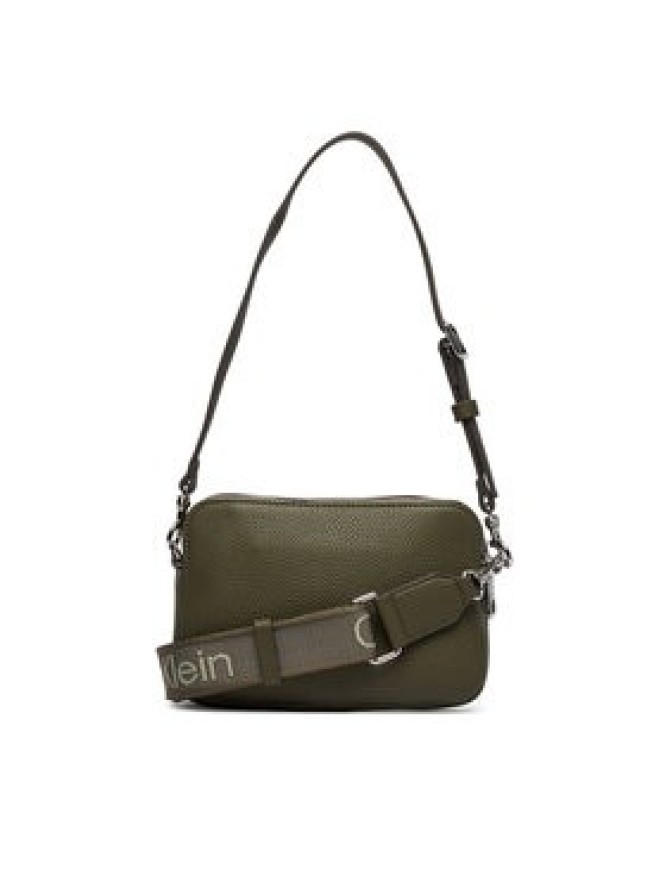 Calvin Klein Torebka Webbing 2X Strap Camera Bag LV04F3656G Zielony ciemny
