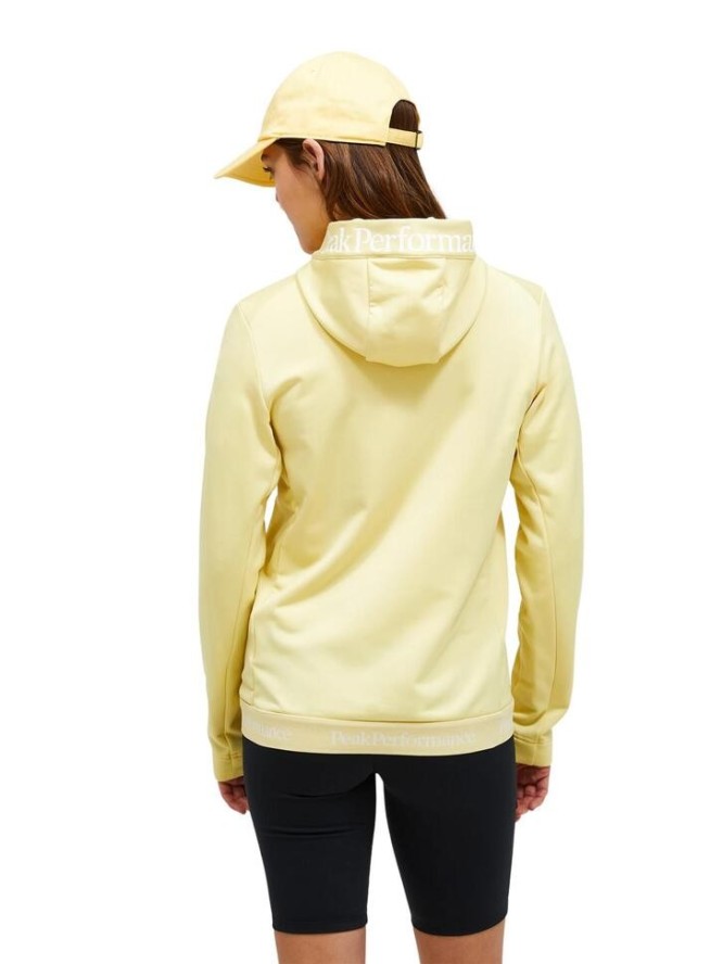 Bluza Peak Performance damska Rider Tech Zip Hood żółta - L