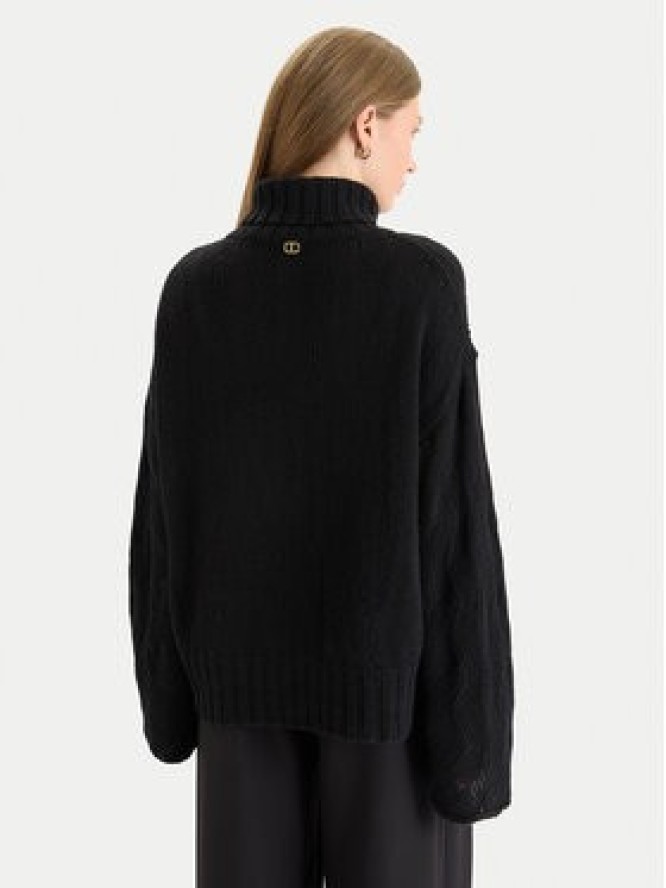 TWINSET Golf 252TT3424 Czarny Relaxed Fit