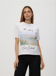 T-shirt z nadrukiem - biały