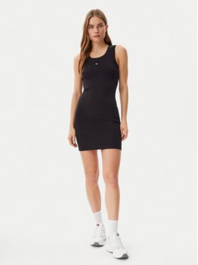 Tommy Jeans Sukienka codzienna Essential DW0DW20674 Czarny Slim Fit