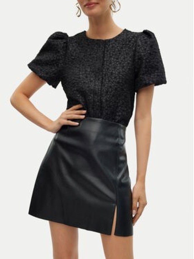 Vero Moda Spódnica z imitacji skóry Nelly 10322469 Czarny Regular Fit