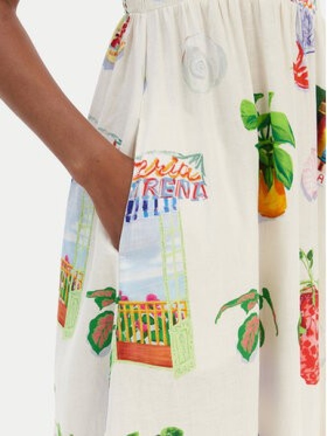 Seafolly Sukienka letnia La Boca 55597-DR Écru Regular Fit