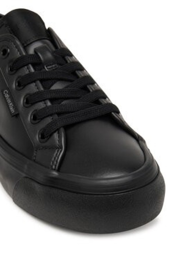 Calvin Klein Sneakersy Vulc Flatf Lace Up Lth YW0YW01932 Czarny