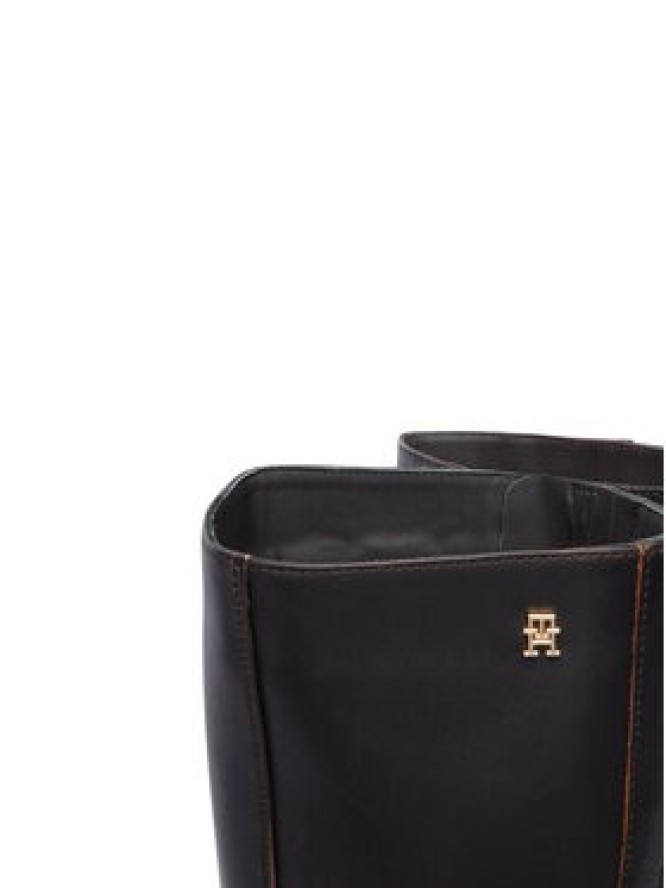 Tommy Hilfiger Kozaki Th Stud Heel Riding Knee Boot FW0FW09551 Brązowy ciemny