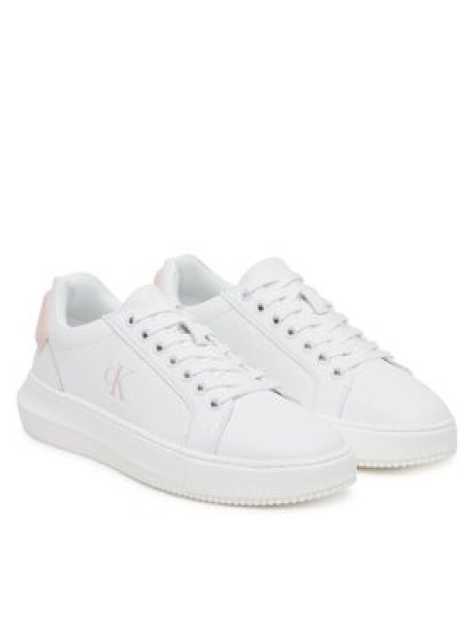 Calvin Klein Jeans Sneakersy Chunky Cupsole Ru Patch Lth Wn YW0YW01846 Biały