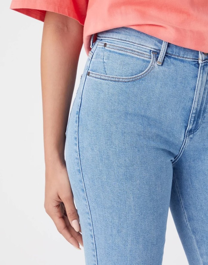 WRANGLER HIGH RISE SKINNY DAMSKIE SPODNIE JEANSOWE CALI BLUE W27HXR414 112145963