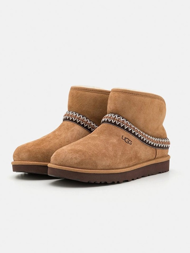UGG Skórzane botki "Crescent" w kolorze jasnobrązowym rozmiar: 36