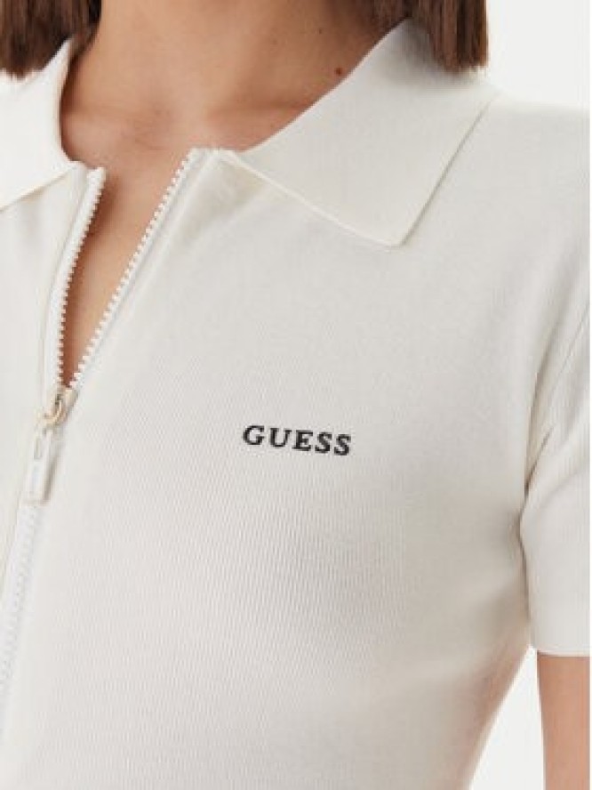 Guess Sukienka dzianinowa V6RK08 Z4642 Biały Slim Fit