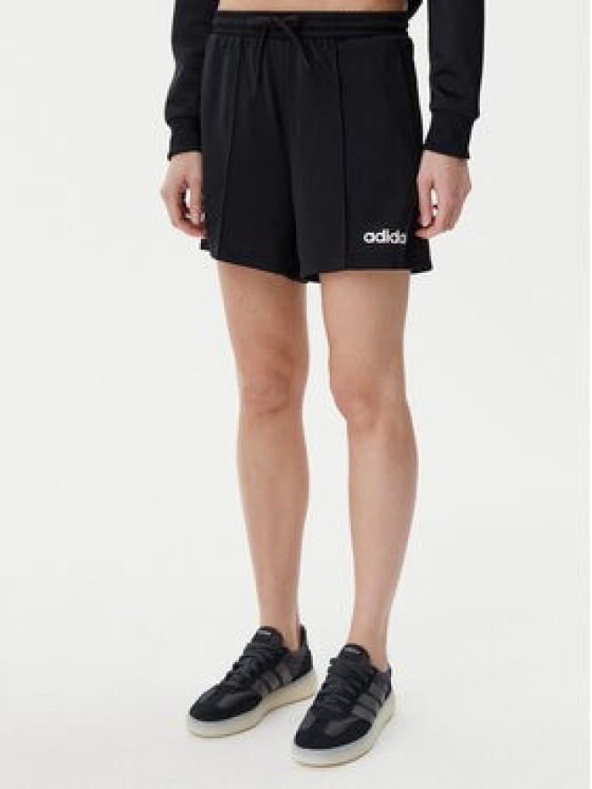 adidas Komplet bluza i szorty sportowe Essentials Linear JD5432 Czarny Regular Fit