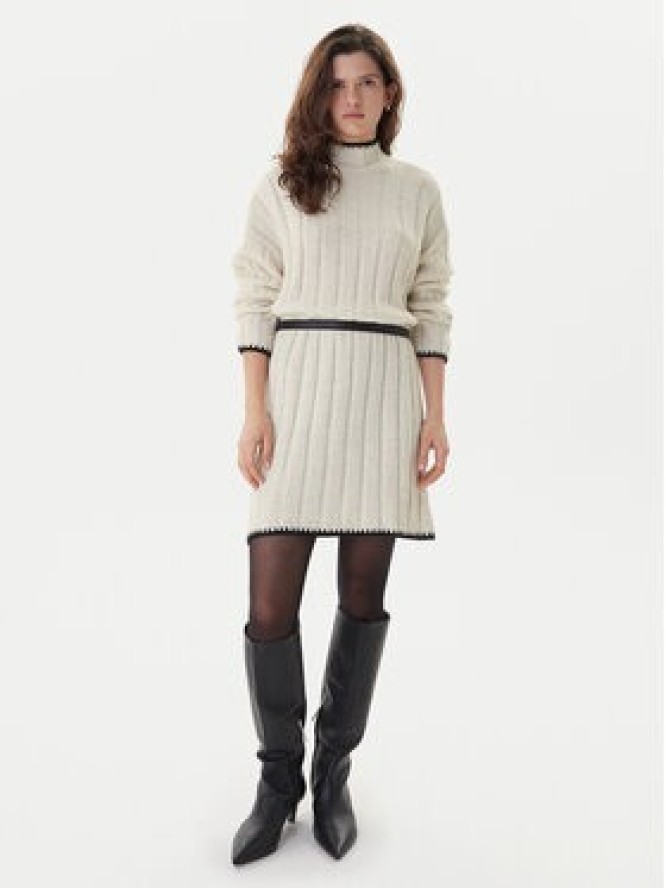 ONLY Sukienka dzianinowa Chick Stitch 15366020 Beżowy Loose Fit