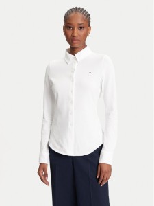 Tommy Hilfiger Koszula 1985 WW0WW43528 Écru Slim Fit