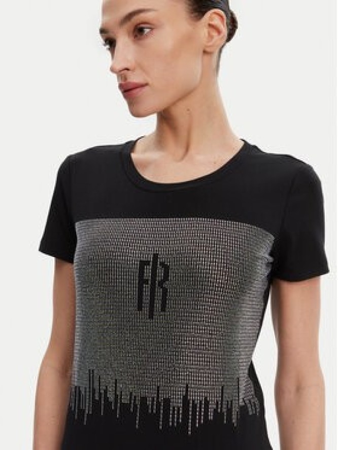 Fracomina T-Shirt FP25ST3002J449N4 Czarny Regular Fit