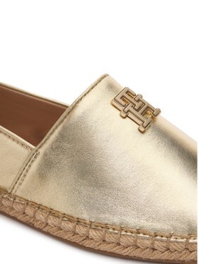 Tommy Hilfiger Espadryle Th Logo Gold Espadrille FW0FW09473 Złoty