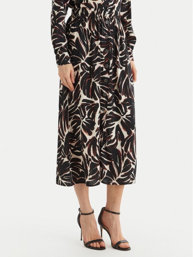 ONLY Spódnica midi Nova 15222223 Czarny Regular Fit