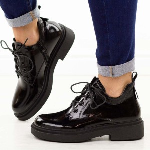 Czarne skórzane botki damskie Sergio Leone Bt25727S