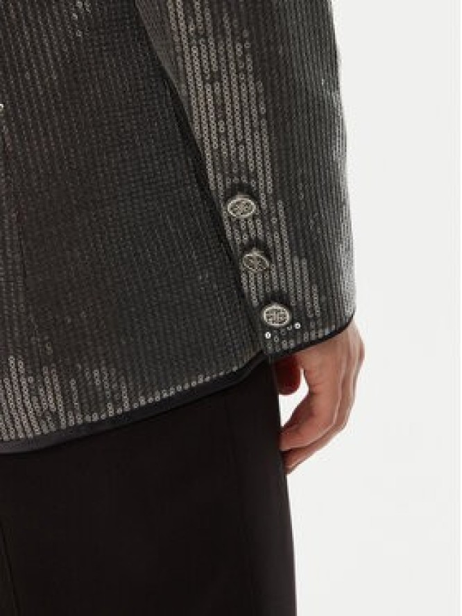 Guess Marynarka W5RN48 WGX40 Srebrny Regular Fit