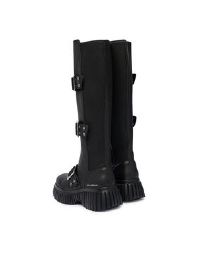 KARL LAGERFELD Kozaki Kreeper Wedge KL44490 Czarny