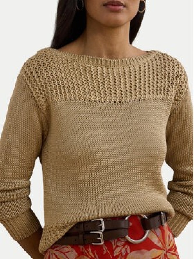 LAUREN RALPH LAUREN Sweter 200909317005 Beżowy Relaxed Fit