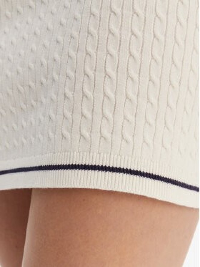 Calvin Klein Sukienka codzienna Microcable LV047F323G Beżowy Slim Fit