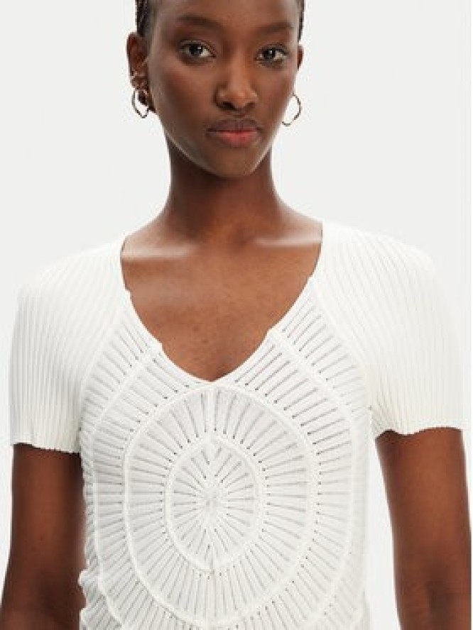 PINKO Sweter Falterona Maglia 104625 A2E6 Biały Regular Fit