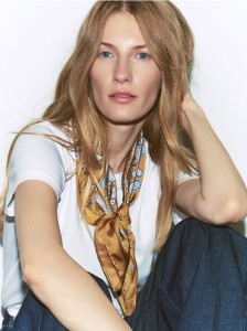 Wzorzysta apaszka - warm olive