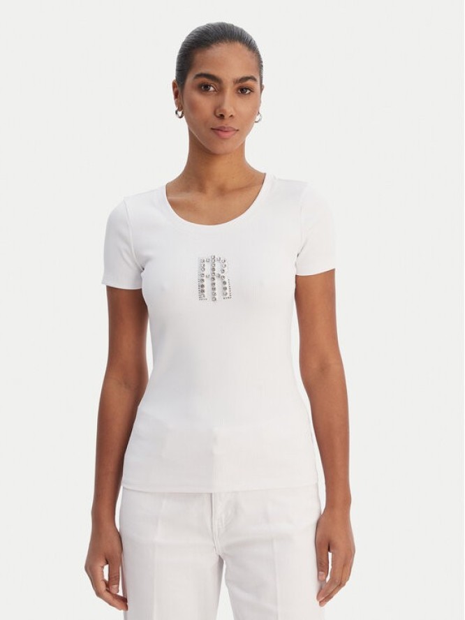 Fracomina T-Shirt FP26ST3001J42701 Biały Slim Fit