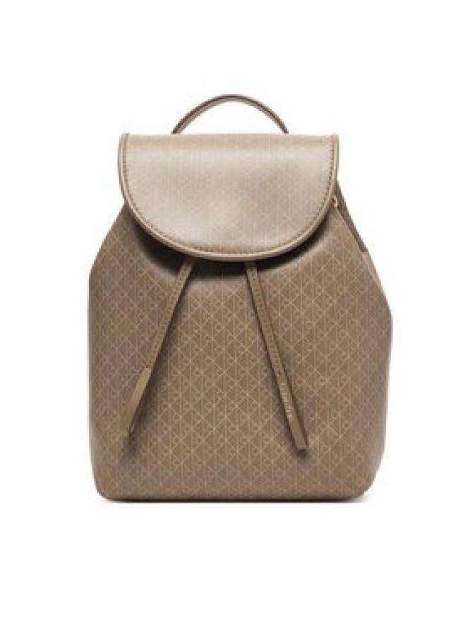 Calvin Klein Plecak Emblem Aop Mini Backpack LV04F3507G Beżowy