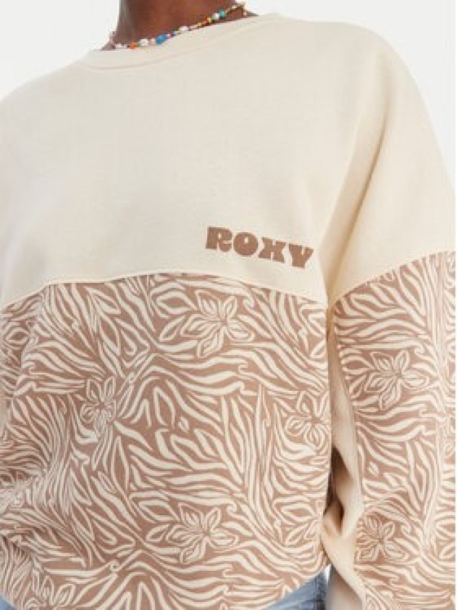 Roxy Bluza ERJFT05040 Beżowy Relaxed Fit