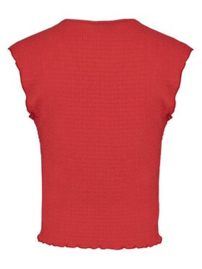 Tommy Jeans Top Smock Seersucker DW0DW22220 Czerwony Slim Fit