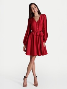Swing Sukienka koktajlowa 5AI13900 Czerwony Regular Fit