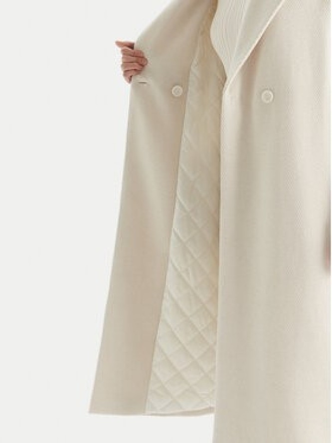 TWINSET Płaszcz zimowy 252TT2040 Écru Regular Fit