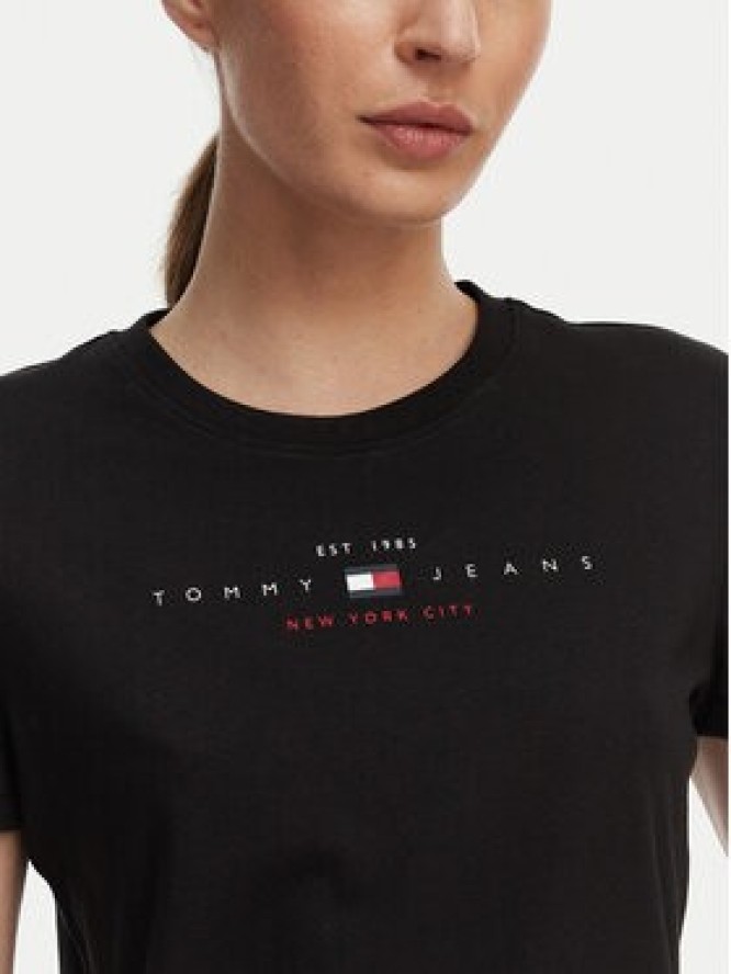 Tommy Jeans T-Shirt Linear Ss Tee DW0DW22789 Czarny Regular Fit