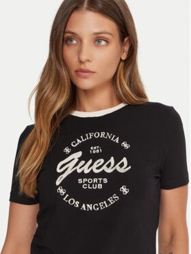 Guess T-Shirt V5BI03 J1314 Czarny Slim Fit