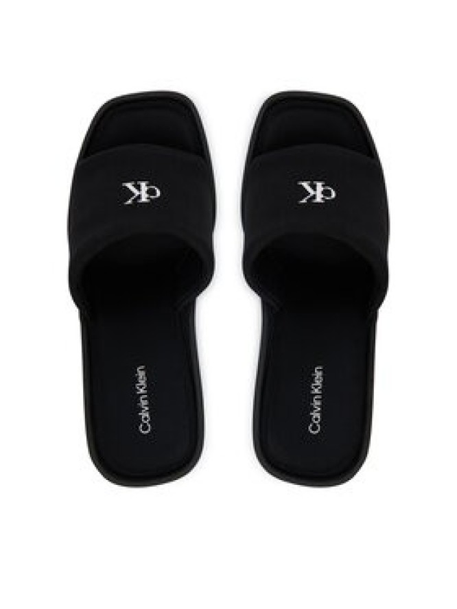 Calvin Klein Klapki Wedge 70 Sndl Canv Mg HW0HW03134 Czarny