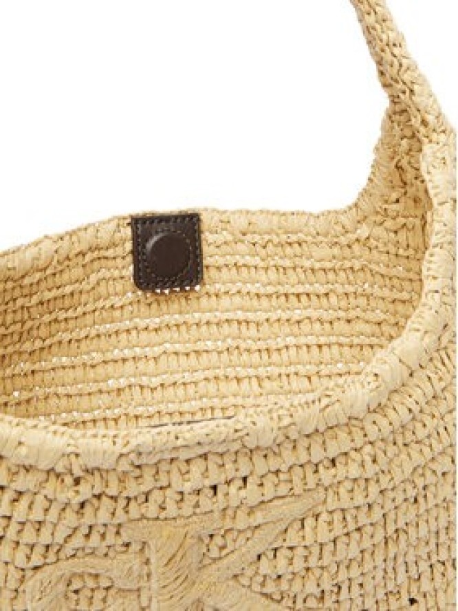 Calvin Klein Torebka Bold Ck Raffia Sm Shoulder Bag LV04F3449G Brązowy