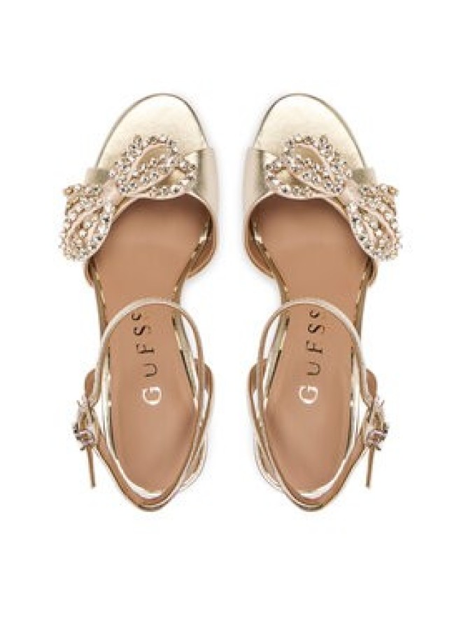 Guess Sandały FLFCR2 LEA03 Złoty