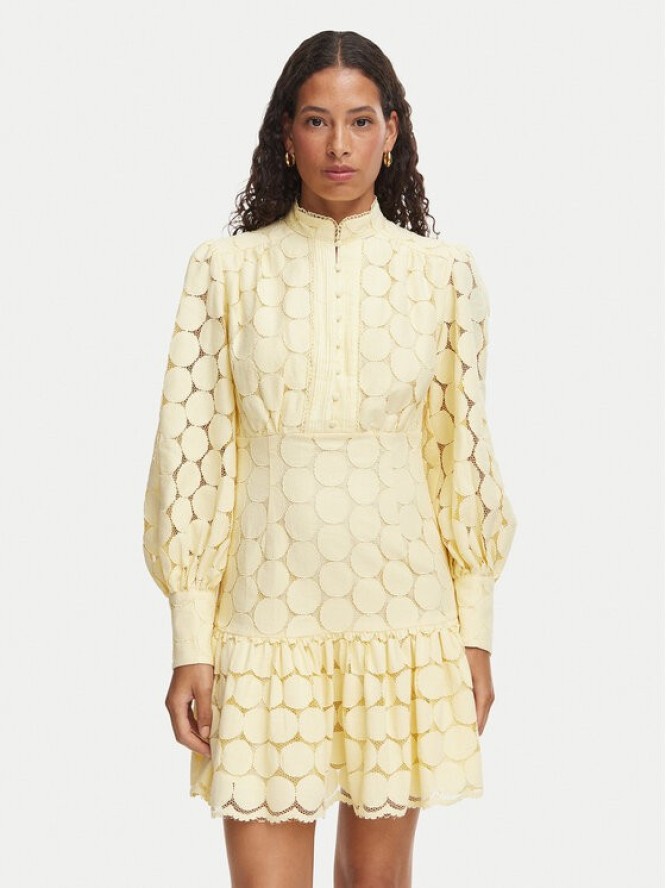 Bardot Sukienka koktajlowa Remy 58421DB7 Żółty jasny Regular Fit