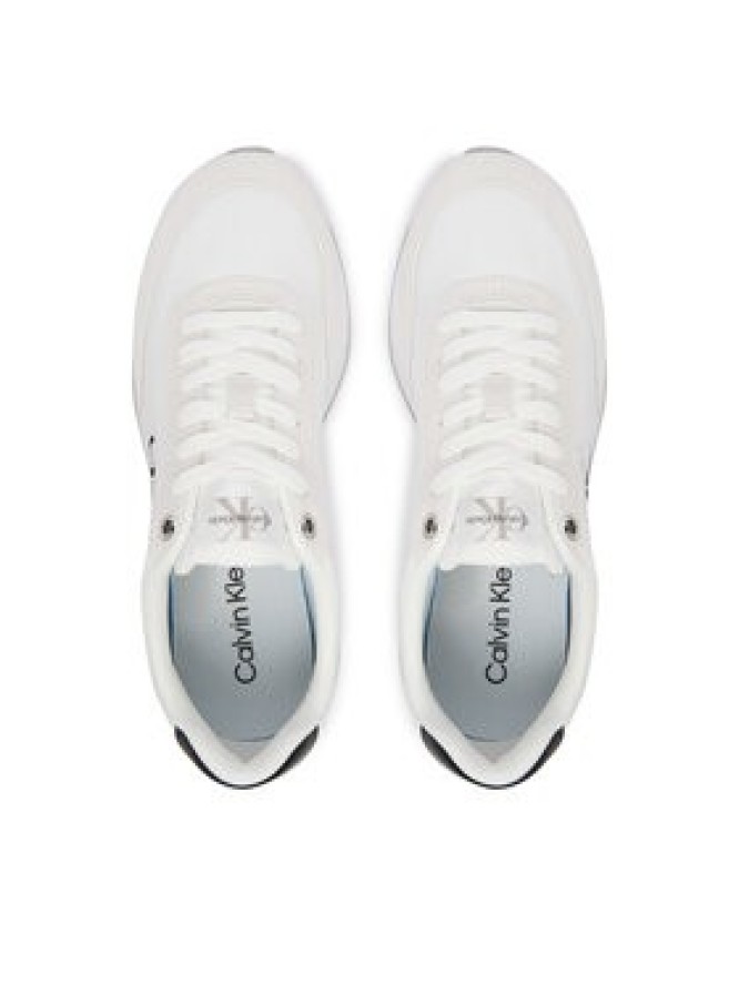 Calvin Klein Sneakersy Retro Runner Ess Mix Mat Wmn YW0YW01990 Biały