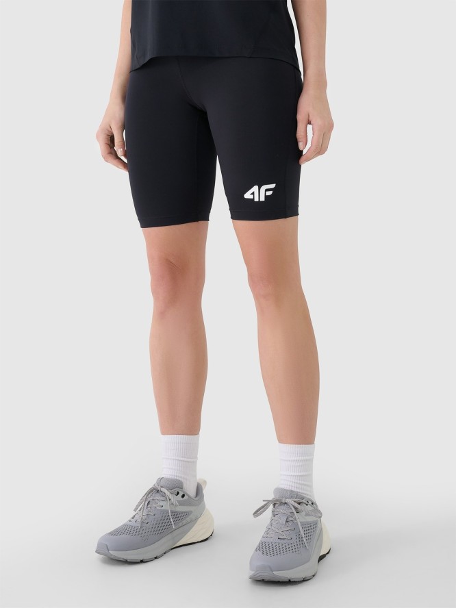 4F Legginsy kolarki treningowe damskie - czarne S
