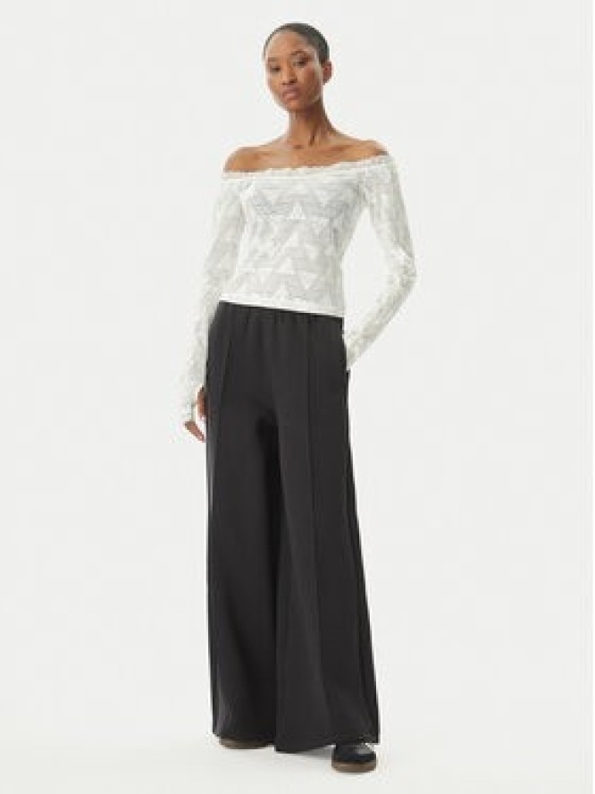 adidas Bluzka Lace Bardot KE3458 Biały Slim Fit