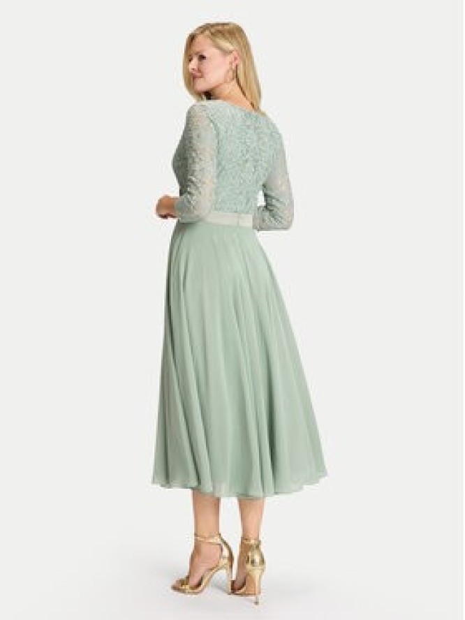 Swing Sukienka koktajlowa 5AE29100 Zielony Regular Fit